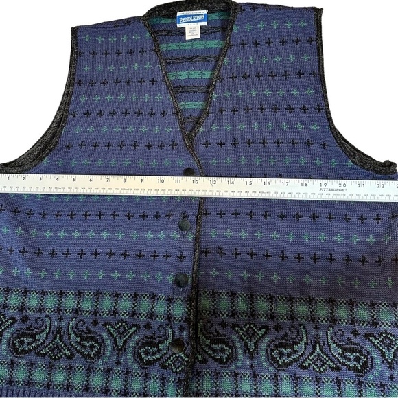 Vintage Pendleton Granny Chic Sweater Vest Womens Size 2XL - Picture 5 of 6